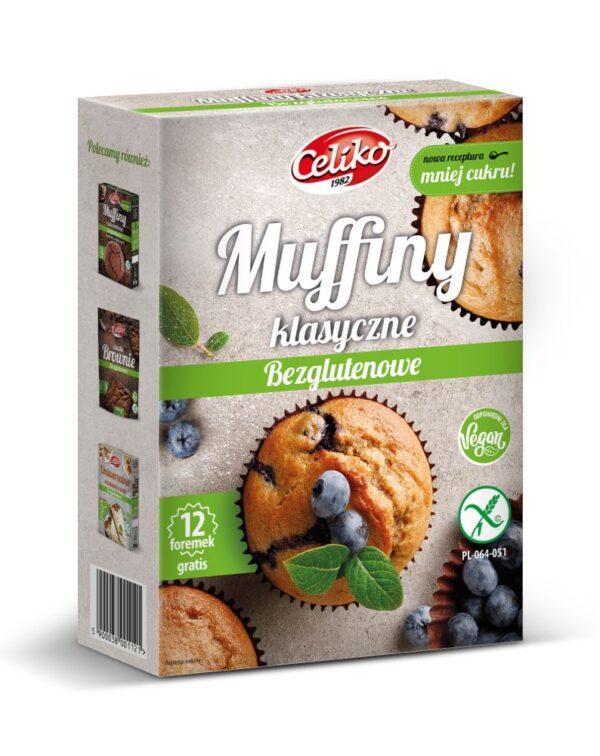 MUFFINY KLASYCZNE bezglutenowe  280 g Celiko