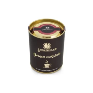 Puszka gorącej czekolady Chocotale, elegancko zapakowana do samodzielnego przygotowania.