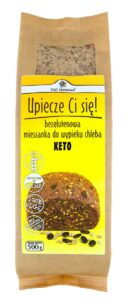 Bezglutenowa mieszanka do chleba keto, 500g, polska produkcja, bez dodatku cukru, 100% vege.