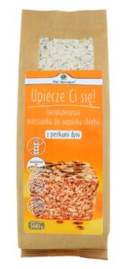 Bezglutenowa mieszanka do chleba z pestkami dyni, 500g, 100% wege, bez cukru, produkt z Polski.
