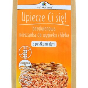 Bezglutenowa mieszanka do chleba z pestkami dyni, 500g, 100% wege, bez cukru, produkt z Polski.