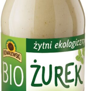 Butelka koncentratu ekologicznego żurku żytniego z etykietą „BIO Żurek”.