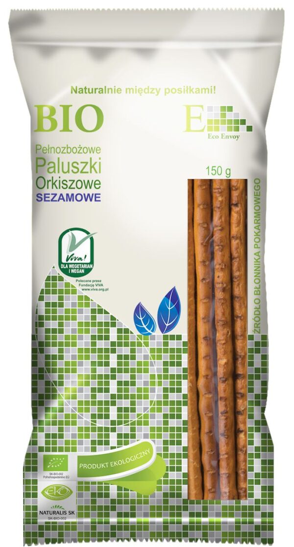 PALUSZKI ORKISZOWE 150 g</br>Z SEZAMEM BIO