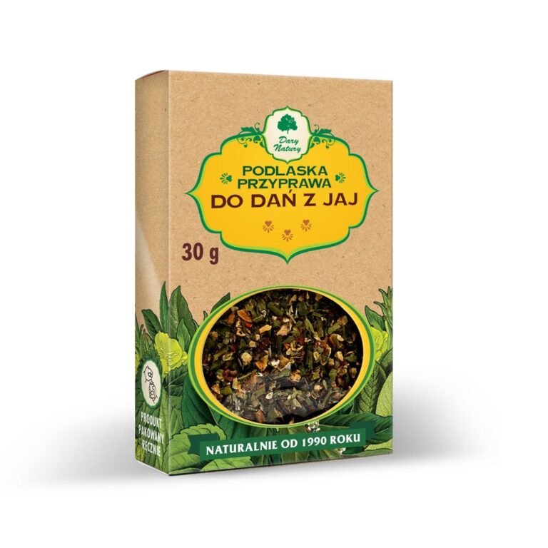 Opakowanie Podlaska Przyprawa do Dań z Jaj 30g od Dary Natury, naturalnie od 1990 roku.