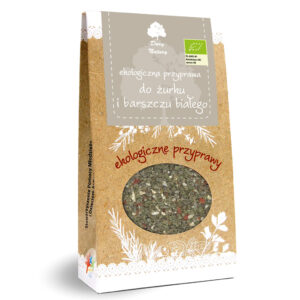Ekologiczna przyprawa do żurku i barszczu białego, opakowanie z przezroczystym okienkiem, Dary Natury.