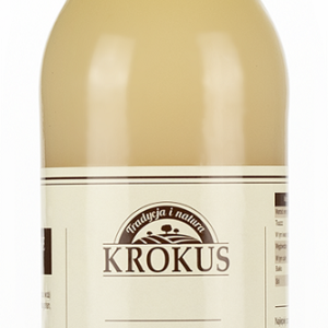 Butelka żuru na zakwasie Krokus, niepasteryzowany, z naturalnymi składnikami. Idealny do tradycyjnych potraw.