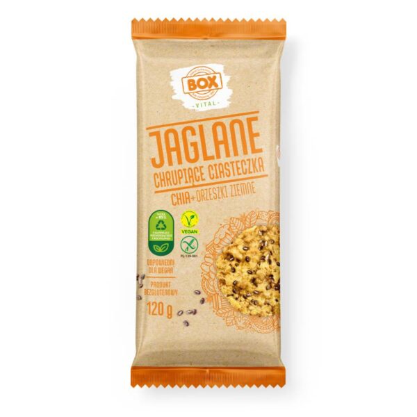 CIASTKA JAGLANE</br>Z CHIA I ORZESZKAMI 120 g