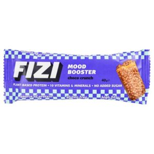 FIZI Mood Booster: baton czekoladowy z roślinnym białkiem, bez cukru, z witaminami i minerałami, 40g.