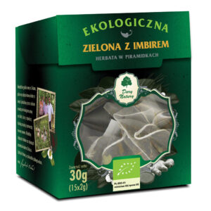 HERBATA ZIELONA Z IMBIREM </br>PIRAMIDKI EKO  30g