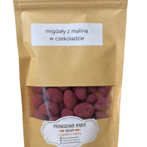 MIGDAŁY z maliną 200 g w czekoladzie